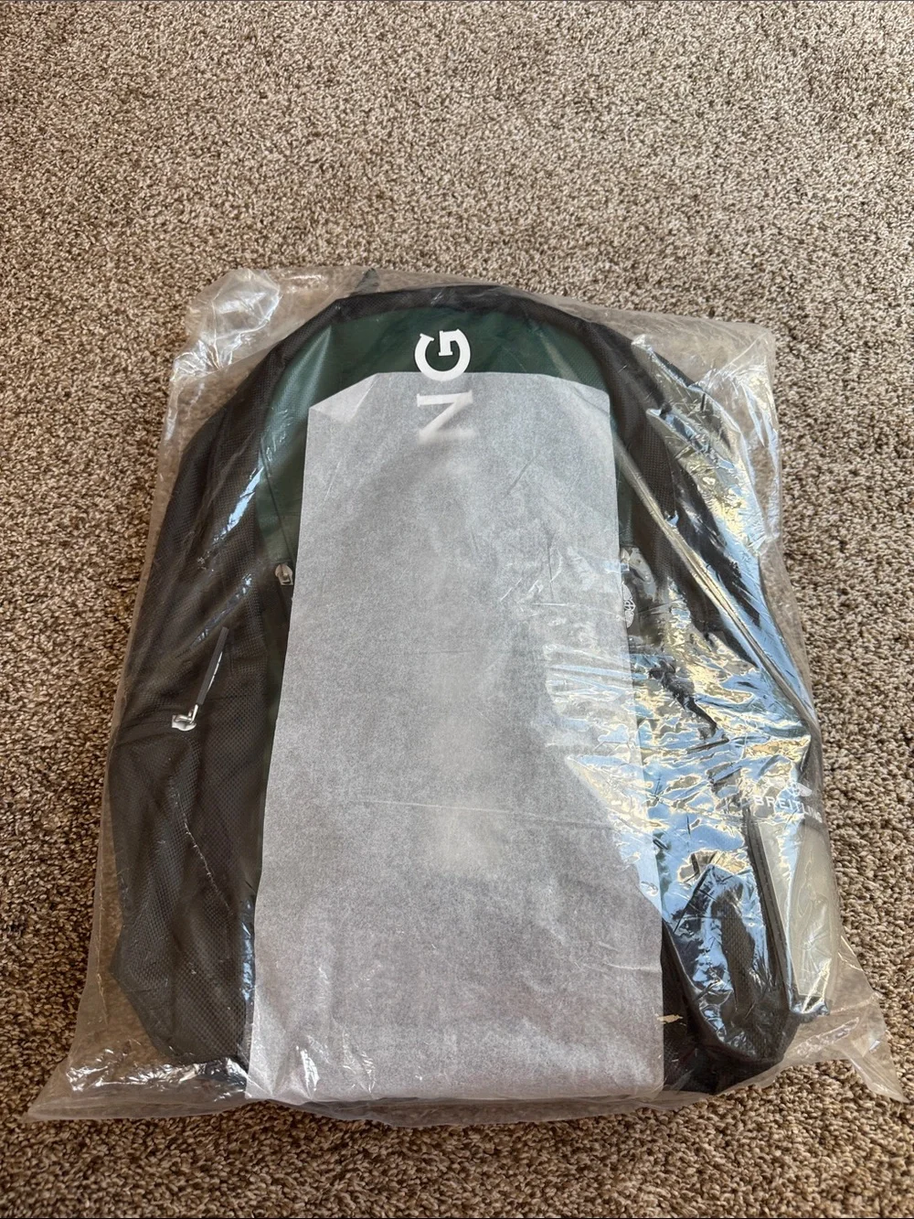 Breitling Green and Black Backpack with Bold Logo